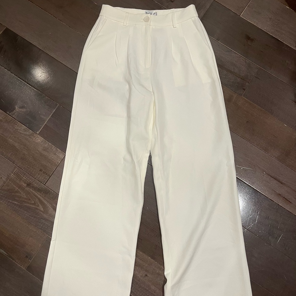 Elegant Cream Women's Pants